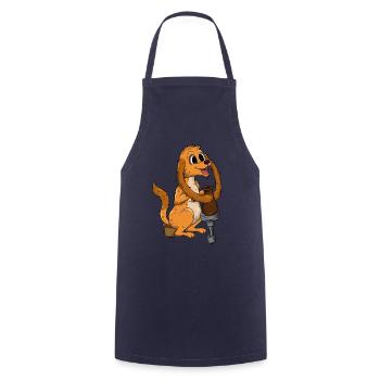 Töpfern Hund - Kochschürze - Navy - Vorne - AI Model Male 185 dark (185cm)