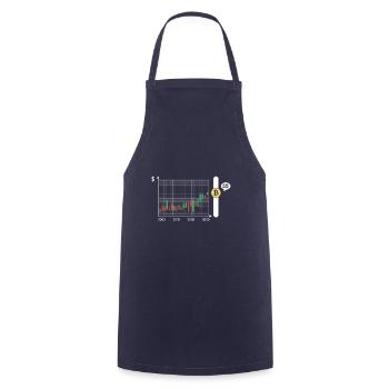Kryptowährungshändler Crypto Coin Btc Graph - Kochschürze - Navy - Vorne - AI Model Male 185 dark (185cm)