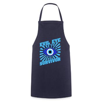 Nazar The Evil Eye Protection for Greek Ein - Cooking Apron - navy - Front - AI Model Male 185 dark (185cm)