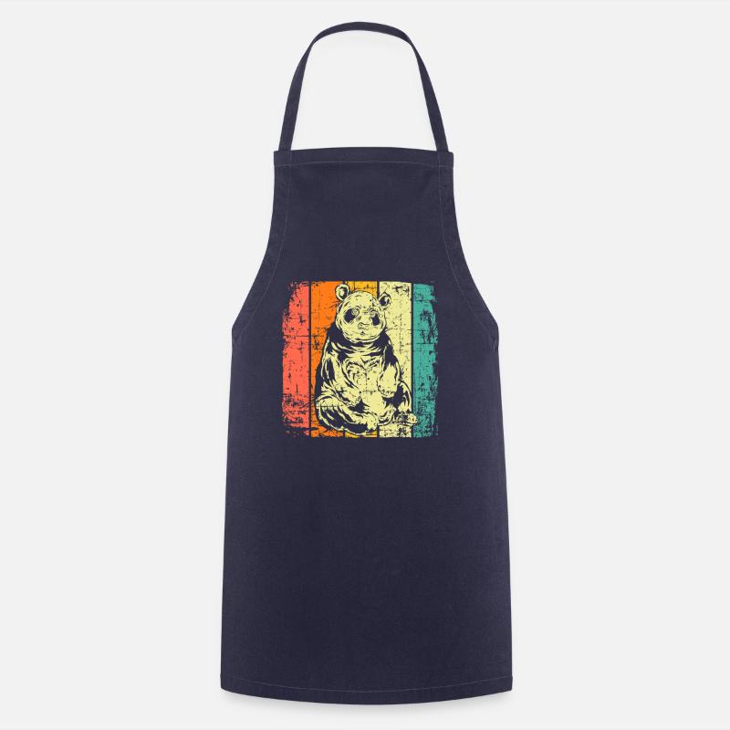 Panda vintage - Cooking Apron - navy