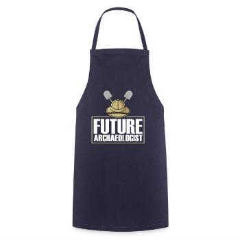 Future archaeologist Student Artifact - Cooking Apron - navy - Front - AI Model Male 185 dark (185cm)