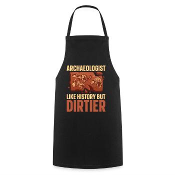 Archaeologist Like History Artifact Archaeology - Cooking Apron - black - Front - AI Model Male 185 dark (185cm)
