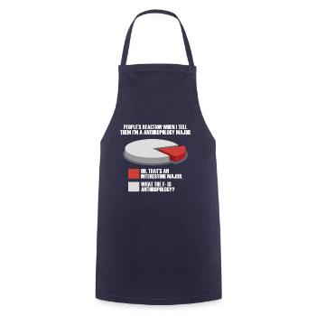 Funny archaeologist artifact archaeology - Cooking Apron - navy - Front - AI Model Male 185 dark (185cm)