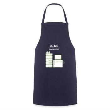 LCMS Liquid Chromatography Mass Spectrometry - Cooking Apron - navy - Front - AI Model Male 185 dark (185cm)