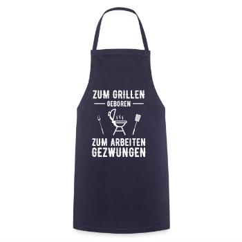 Grillen Grill Grillsaison - Kochschürze - Navy - Vorne - AI Model Male 185 dark (185cm)