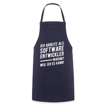 Softwareentwickler Geschenkidee - Kochschürze - Navy - Vorne - AI Model Male 185 dark (185cm)