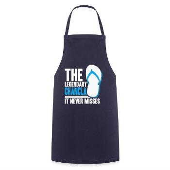 The Legendary Chancla Spanish Mexican La - Cooking Apron - navy - Front - AI Model Male 185 dark (185cm)