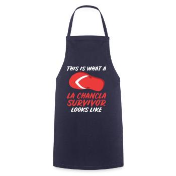 La Chancla Survivor Spanish Mexican La - Cooking Apron - navy - Front - AI Model Male 185 dark (185cm)