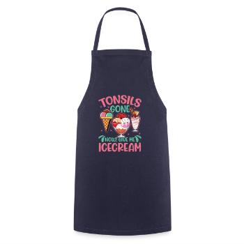 Icecream Tonsil Survivor Tonsillectomy - Cooking Apron - navy - Front - AI Model Male 185 dark (185cm)