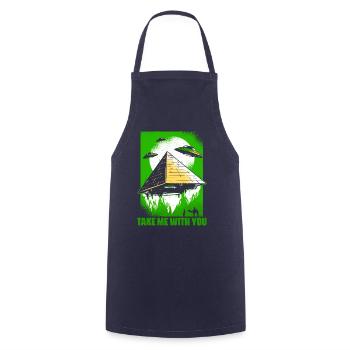 Take me with Funny Aliens for fans of the - Cooking Apron - navy - Front - AI Model Male 185 dark (185cm)