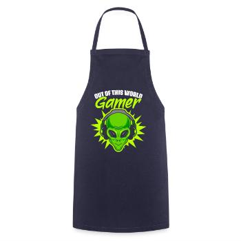 Out Of This World Funny Extraterrestrial - Cooking Apron - navy - Front - AI Model Male 185 dark (185cm)