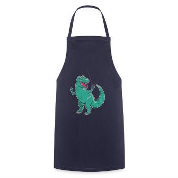 Funny dinosaur fencing humor for a Trex - Cooking Apron - navy - Front - AI Model Male 185 dark (185cm)