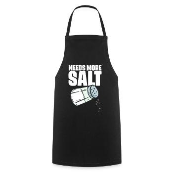Besoin de plus de sel Humour culinaire drôle pour - Tablier de cuisine - noir - Devant - AI Model Male 185 dark (185cm)