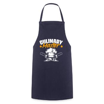 Culinary Master Fun Professional Cooking - Cooking Apron - navy - Front - AI Model Male 185 dark (185cm)