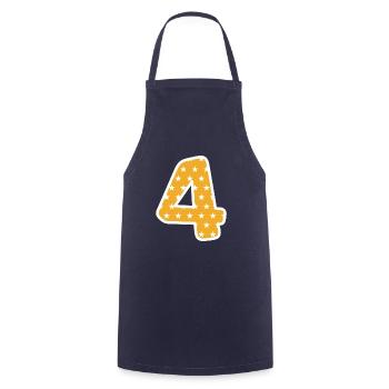 Quatre - Tablier de cuisine - marine - Devant - AI Model Male 185 dark (185cm)