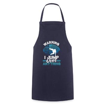 Run Jump Flip Freerunning Acrobatic Parkour - Cooking Apron - navy - Front - AI Model Male 185 dark (185cm)