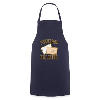 Deltiology card Colleting Deltiologist postcard - Cooking Apron - navy - Front - AI Model Male 185 dark (185cm)