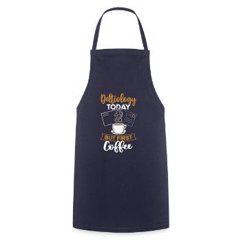 Deltiology coffee Deltiologist postcard collector - Cooking Apron - navy - Front - AI Model Male 185 dark (185cm)