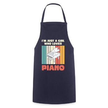 Musical butterfly with colorful background - Cooking Apron - navy - Front - AI Model Male 185 dark (185cm)