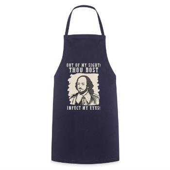 Infect My Eyes William - Cooking Apron - navy - Front - AI Model Male 185 dark (185cm)