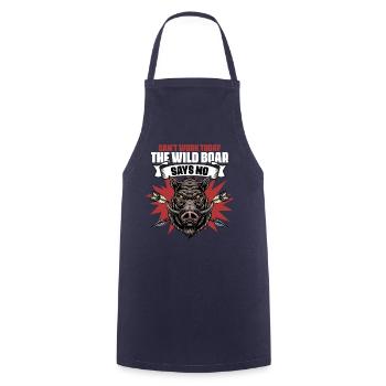 Can't Work Today Funny wild boar on the hunt - Cooking Apron - navy - Front - AI Model Male 185 dark (185cm)