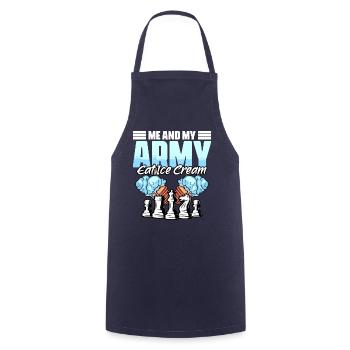 Fun board game sport for a - Cooking Apron - navy - Front - AI Model Male 185 dark (185cm)