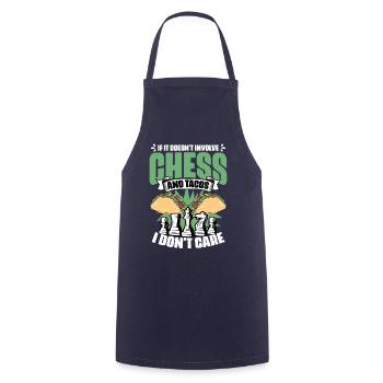 Funny board game humor for a - Cooking Apron - navy - Front - AI Model Male 185 dark (185cm)