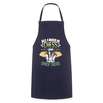 All I need is funnier - Cooking Apron - navy - Front - AI Model Male 185 dark (185cm)