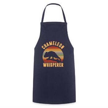 Lizard Reptile Animal Vintage Chameleon Whisperer - Cooking Apron - navy - Front - AI Model Male 185 dark (185cm)