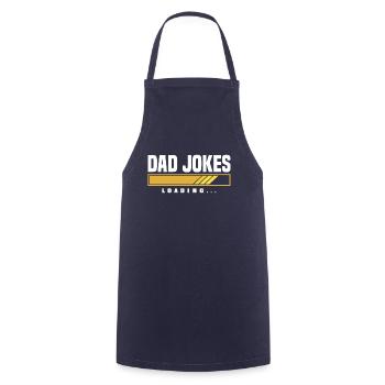 Fête des pères Papa Drôles de papa Blagues en cours de chargement - Tablier de cuisine - marine - Devant - AI Model Male 185 dark (185cm)