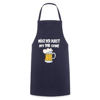 Möge der Durst mit dir sein! Biertrinker Bierfest - Kochschürze - Navy - Vorne - AI Model Male 185 dark (185cm)