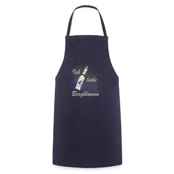 Ich liebe Bergblumen lustiger Spruch - Kochschürze - Navy - Vorne - AI Model Male 185 dark (185cm)