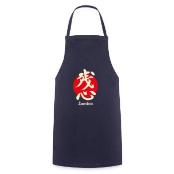 Zanshin - Kochschürze - Navy - Vorne - AI Model Male 185 dark (185cm)
