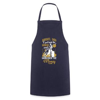 Barrel Racing Rodeo Riding Horse Barrel Racer - Cooking Apron - navy - Front - AI Model Male 185 dark (185cm)