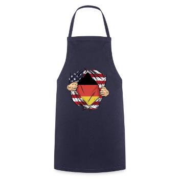American Growm with super German blood in me for - Cooking Apron - navy - Front - AI Model Male 185 dark (185cm)