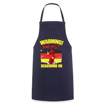 Funny German sausage sausage humor for a - Cooking Apron - navy - Front - AI Model Male 185 dark (185cm)