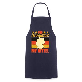 Für Schnitzel My Nitzel Lustiges Deutschland Humor - Kochschürze - Navy - Vorne - AI Model Male 185 dark (185cm)
