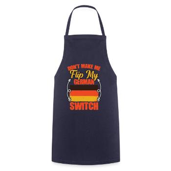 Don't let me my funny German - Cooking Apron - navy - Front - AI Model Male 185 dark (185cm)