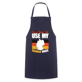 Bring mich nicht dazu, meine deutsche Stimme zu - Kochschürze - Navy - Vorne - AI Model Male 185 dark (185cm)