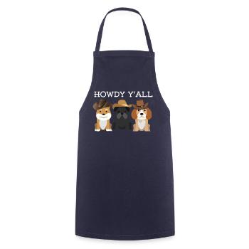 Howdy Y'all - Dog Lovers - Kochschürze - Navy - Vorne - AI Model Male 185 dark (185cm)