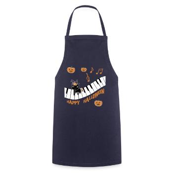 Black Unicorn wishes Happy Halloween - Cooking Apron - navy - Front - AI Model Male 185 dark (185cm)