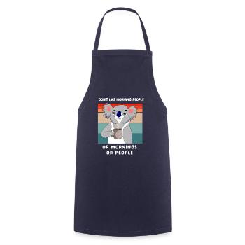 I hate Morning People And Mornings And People Kaff - Cooking Apron - navy - Front - AI Model Male 185 dark (185cm)
