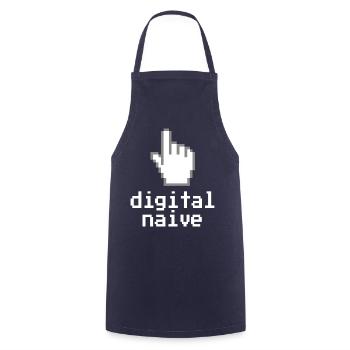 Digital naive - Kochschürze - Navy - Vorne - AI Model Male 185 dark (185cm)