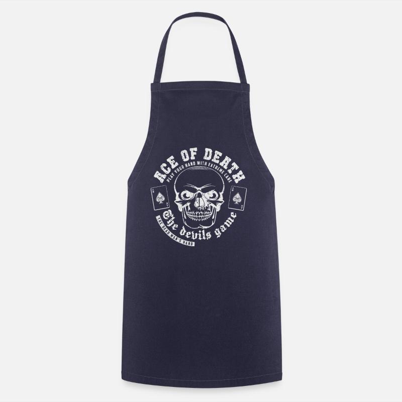 Ass des Todes weiß - Kochschürze - Navy