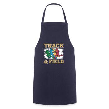 Runner Running Sport Spiel Leichtathletik - Kochschürze - Navy - Vorne - AI Model Male 185 dark (185cm)