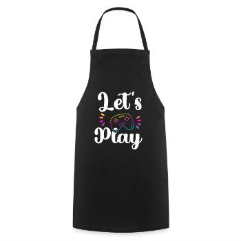 Play Lets Play Gaming PC - Cooking Apron - black - Front - AI Model Male 185 dark (185cm)