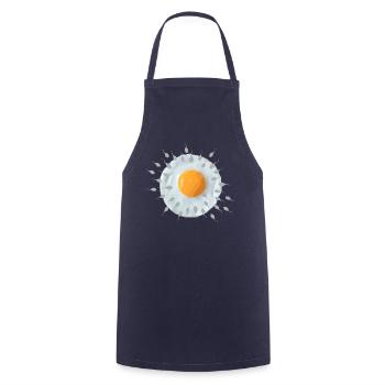 Breakfast egg - Cooking Apron - navy - Front - AI Model Male 185 dark (185cm)