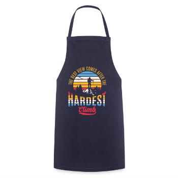 Hiker Mountaineer Climber Mountains - Cooking Apron - navy - Front - AI Model Male 185 dark (185cm)