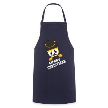 Panda,Nutcracker,Santa Claus, Santa Claus - Cooking Apron - navy - Front - AI Model Male 185 dark (185cm)