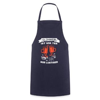 Glühwein ist wie Tee nur lustiger Spruch - Kochschürze - Navy - Vorne - AI Model Male 185 dark (185cm)